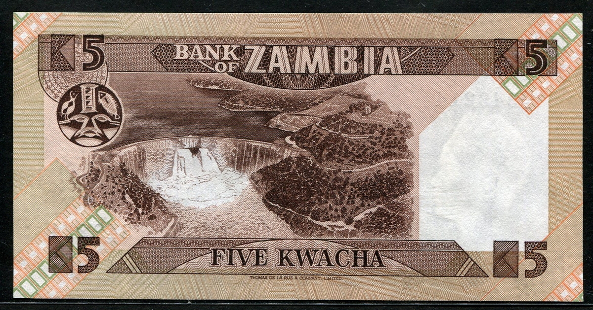 잠비아 Zambia 1980-1988 5 Kwacha,P25a, 미사용