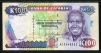 잠비아 Zambia 1991 100 Kwacha, P34, 미사용