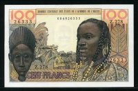 서아프리카 West African States 1959 100 Francs P2b 미사용-