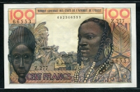 서아프리카 West African States 1959 100 Francs, P2b, 미사용