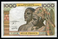 서아프리카 West African States 1959-1965 1000 Francs, P103Am, 미사용+