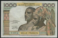 서아프리카 West African States 1959-1965 1000 Francs,P103Al,Sign 11, 미사용-