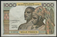 서아프리카 West African States 1959-1965 1000 Francs, P103Al, Sign 11, 미사용-