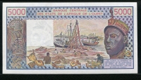 서아프리카 West African States 1989 5000 Francs, P108Ag, 미사용