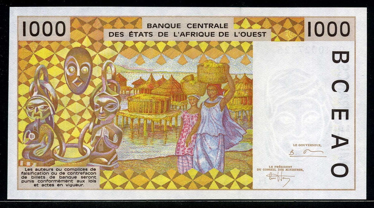 서아프리카 West African States 1995 1000 Francs, P611He, 미사용
