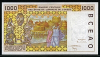 서아프리카 West African States 1999 1000 Francs,P211Bj, 미사용
