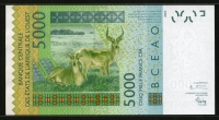 서아프리카 West African States 2003 5000 Francs P817Ta Sign 미사용