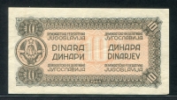 유고슬라비아 Yugoslavia 1944 10 Dinara, P50, 극미품