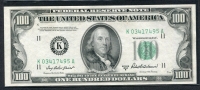 미국 1950년 B 그린실 100달러 미사용