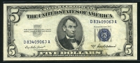 미국 1953년 A 5달러 블루실 미사용