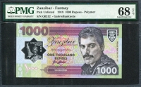 잔지바르 Zanzibar 2019 1000 Rupees, 가브리스 지폐, PMG 68 EPQ 퍼펙트 완전미사용