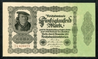 독일 Germany 1922 50000 Mark, P79, 미사용 (큰지폐)