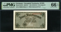 독일 Germany 1940-1945 2 Reichsmark R137a PMG 66 EPQ 완전미사용
