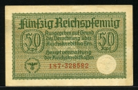 독일 Germany 1940-1945 German Occupied Territories - WWII 50 Reichspfennig R135 미품