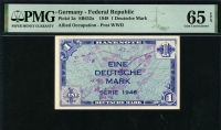 독일 Germany Federal Republic 1948 1 Deutsche Mark P2a PMG 65 EPQ 완전미사용