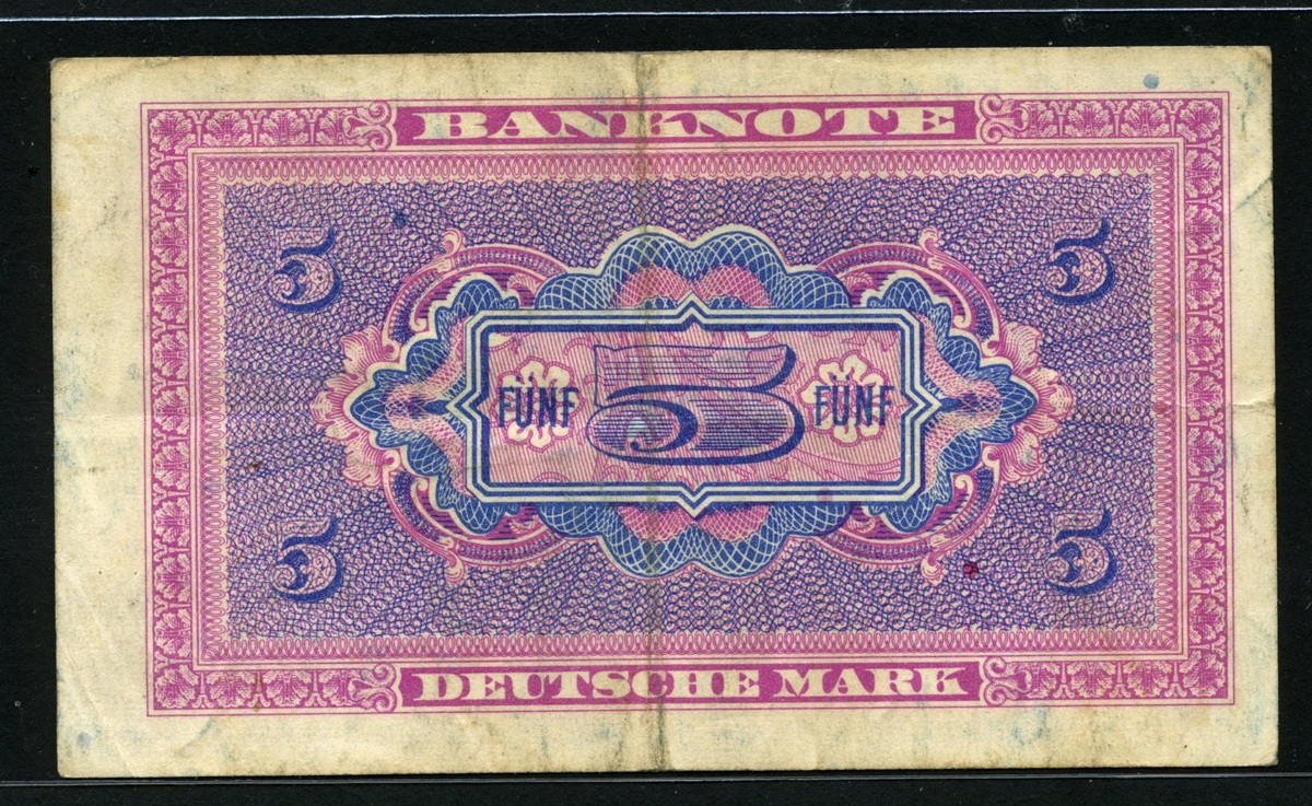 독일 Germany Federal Republic 1948 5 Deutsche Mark, P4a, 미품