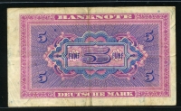 독일 Germany Federal Republic 1948 5 Deutsche Mark, P4a, 미품