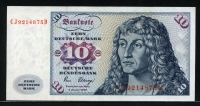 독일 Germany Federal Republic 1980 10 Deutsche Mark,P31c,Without notice. 2.1.1980, 미사용(-)