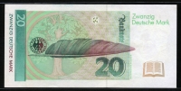 독일 Germany Federal Republic 1991 20 Deutsche Mark,P39a,미사용+