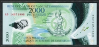 바누아투 Vanuatu 2014 2000 Vatu,P14, 폴리머 미사용