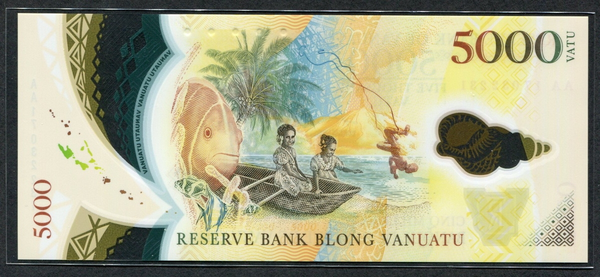 바누아투 Vanuatu 2017 5000 Vatu,P19,폴리머 미사용