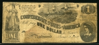 미국 남부 동맹 1862년 1 달러 P39 보품