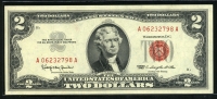 미국 1963년 행운의 2달러 레드실 준미사용+미사용(-)