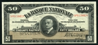 캐나다 Canada 1922 La Banque Nationale $50 S874s Specimen 극미품+