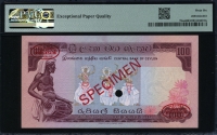 실론 Ceylon 1970 100 Rupees P78as Specimen PMG 66 EPQ 완전미사용