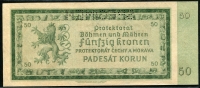 보헤미아 모라비아 Bohemia&Moravia 1940,Perforated SPECIMEN 50Korun,P5s, 미사용