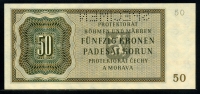 보헤미아 모라비아 Bohemia&Moravia 1944,50Korun Specimen,121291,P10,미사용