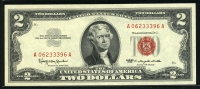 미국 1963년 행운의 2달러 레드실 AA 미사용+