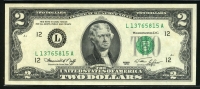 미국 1976년 행운의 2달러 미사용