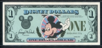 미국 1987년 $1 디즈니 달러 DIS5 디즈니월드 Block D-A-미키,미사용+
