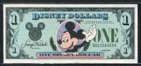 미국 1988년 $1 디즈니 달러 DIS11 디즈니월드 Block D-A 미키,Main Street USA 미사용
