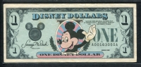 미국 1989년 $1 디즈니 달러 DIS11 디즈니랜드 Block A-A 미키,미품