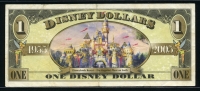 미국 2005년 $1 디즈니 달러 DIS96 디즈니월드 Block T 덤보 사용제(미품)