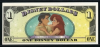 미국 2013년 $1 디즈니 달러 DIS166 디즈니월드,Block D,우르술라,미사용