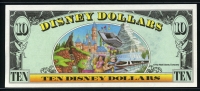 미국 1998년 $10 디즈니 달러 DIS55 디즈니랜드,Block A-A,미니(Minnie),미사용