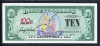 미국 2002년 $10 디즈니 달러 DIS79 디즈니랜드,Block A-A,팅커벨(Tinkerbell), 준미사용
