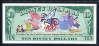 미국 2002년 $10 디즈니 달러 DIS79 디즈니랜드,Block A-A,팅커벨(Tinkerbell), 준미사용