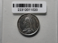 영국 Great Britain 1887 6 Pence 빅토리아여왕/KM#759 / 3.01 g / 0.925 은화 미사용-