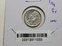 프랑스 France 1830-A 1/4 Franc / 샤를 10세 / KM#722.1 / 1.25g, 0.9 은화 Silver 준미사용