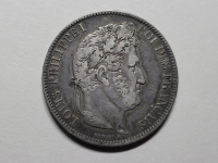 프랑스 France 1841-W 5 Francs / 루이 필리프 1세/ KM#749.13 / 25g / 0.9 은화 / 극미품