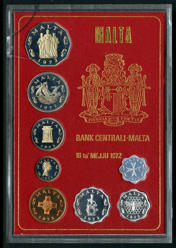 몰타 Malta 1972 8종 동전 프루프 세트