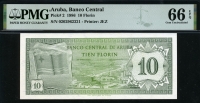 아루바 Aruba 1986 10 Florin P2 PMG 66 EPQ 완전미사용