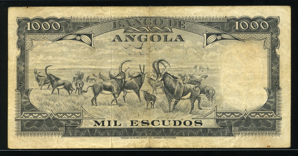 앙골라 Angola 1956 1000 Escudos,P91, 미품