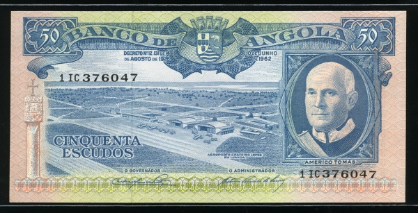 앙골라 Angola 1962 50 Escudos,P93,미사용