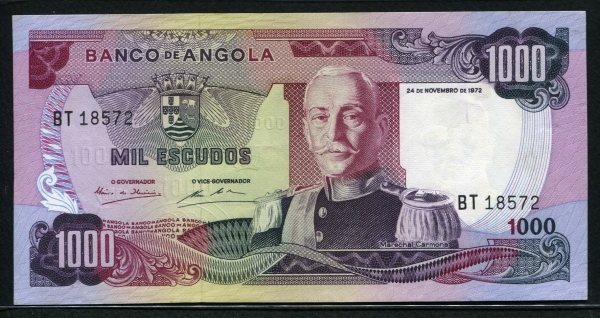 앙골라 Angola 1972 1000 Escudos,P103, 미사용