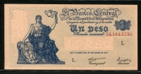 아르헨티나 Argentina 1947 (1948-1951) 1 Peso, P257,Serie L, 미사용